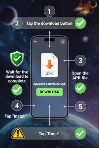 Space Shooter MOD APK- With Mega Menu, Unlimited Money, and God Mode! 4