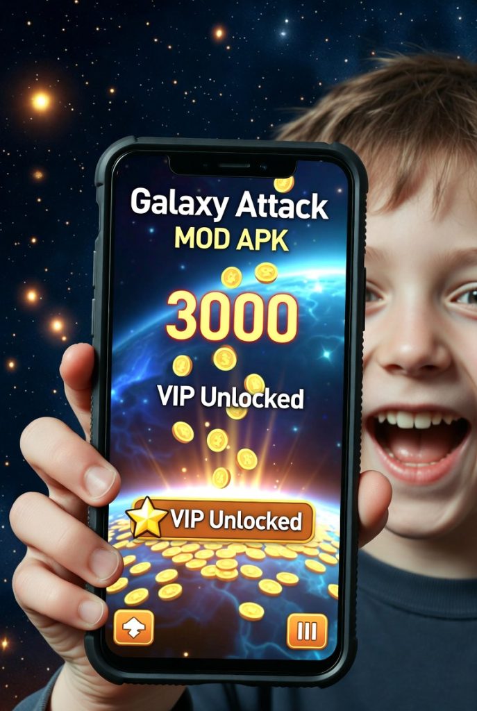 Galaxy Attack MOD APK Brings Unlimited Money and VIP Unlocked to Your Phone!